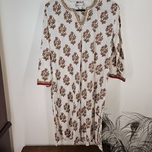 Kurta  red and gold details